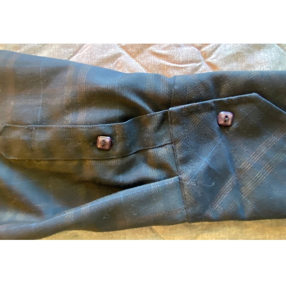 Rusty Men's Large Grey Plaid Long Sleeve Button Down Fleece lined Shirt Jacket - Picture 6 of 12